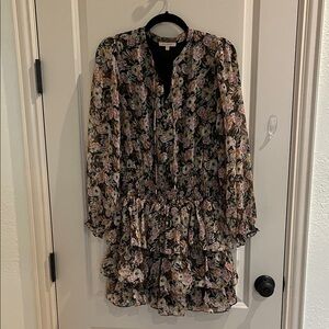 Skies Are Blue Floral Long Sleeve Dress